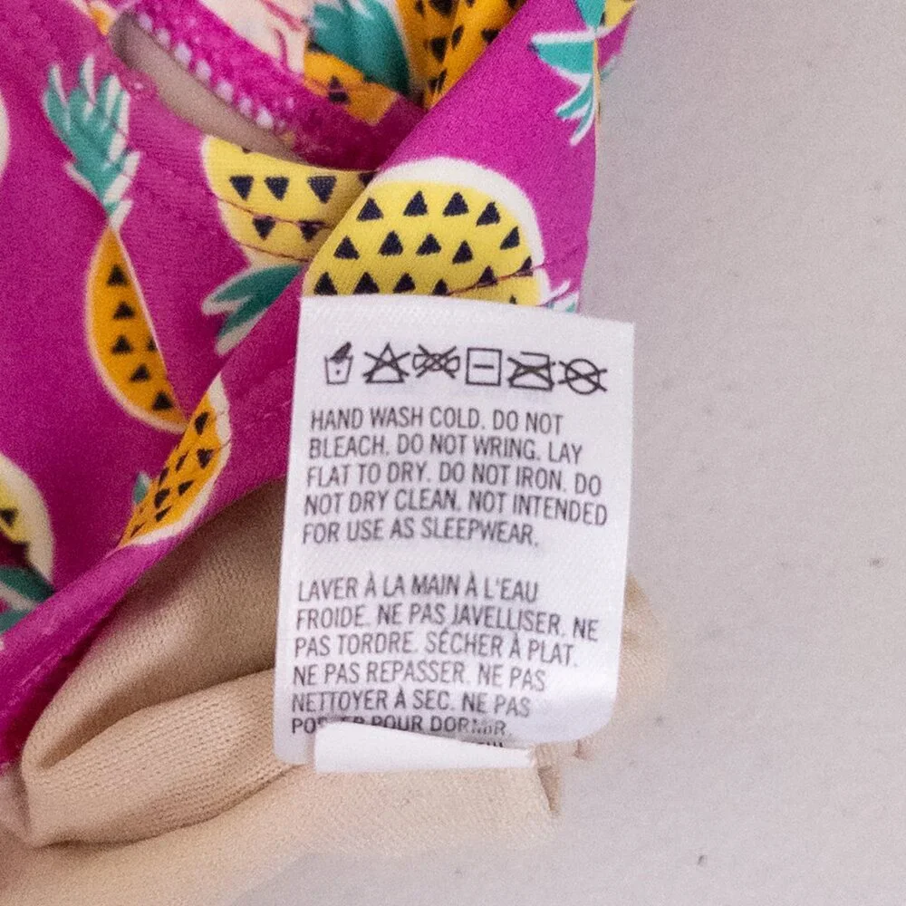 Tea Collection Pineapple Print One-Piece Bathing Suit Pink Baby Girl 9-12 months